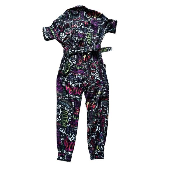 L'ATISTE Womens/Teen Coveralls Graphic Graffiti Print Size Small Mixed Media - Picture 2 of 9